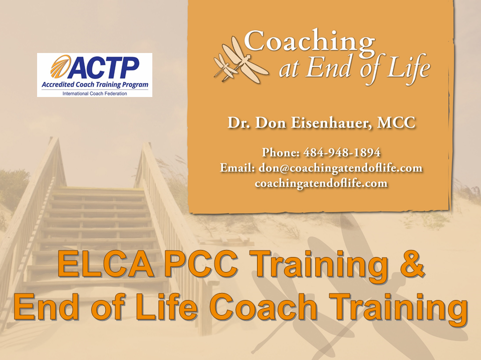 PCC Training Coaching At End Of Life Track ELCA Coaching